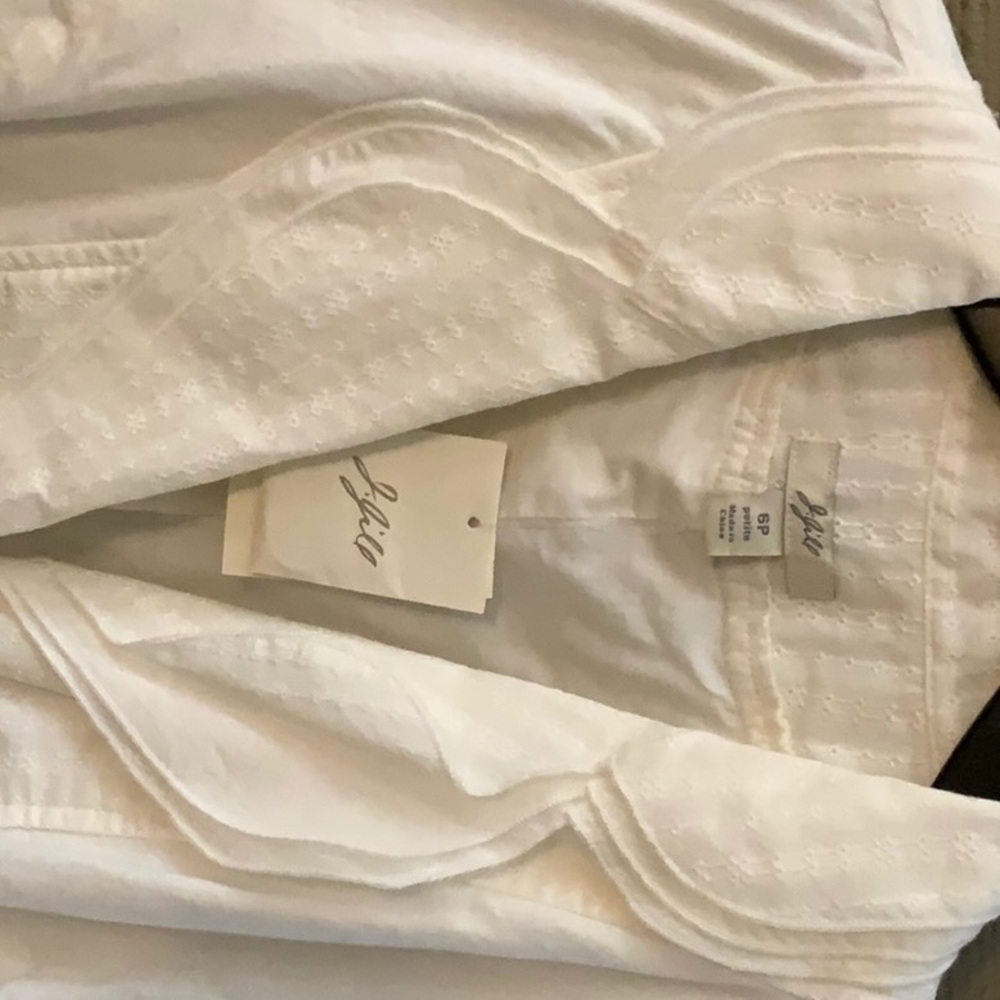 J Jill 6P white summer blazer-Free athletic pant